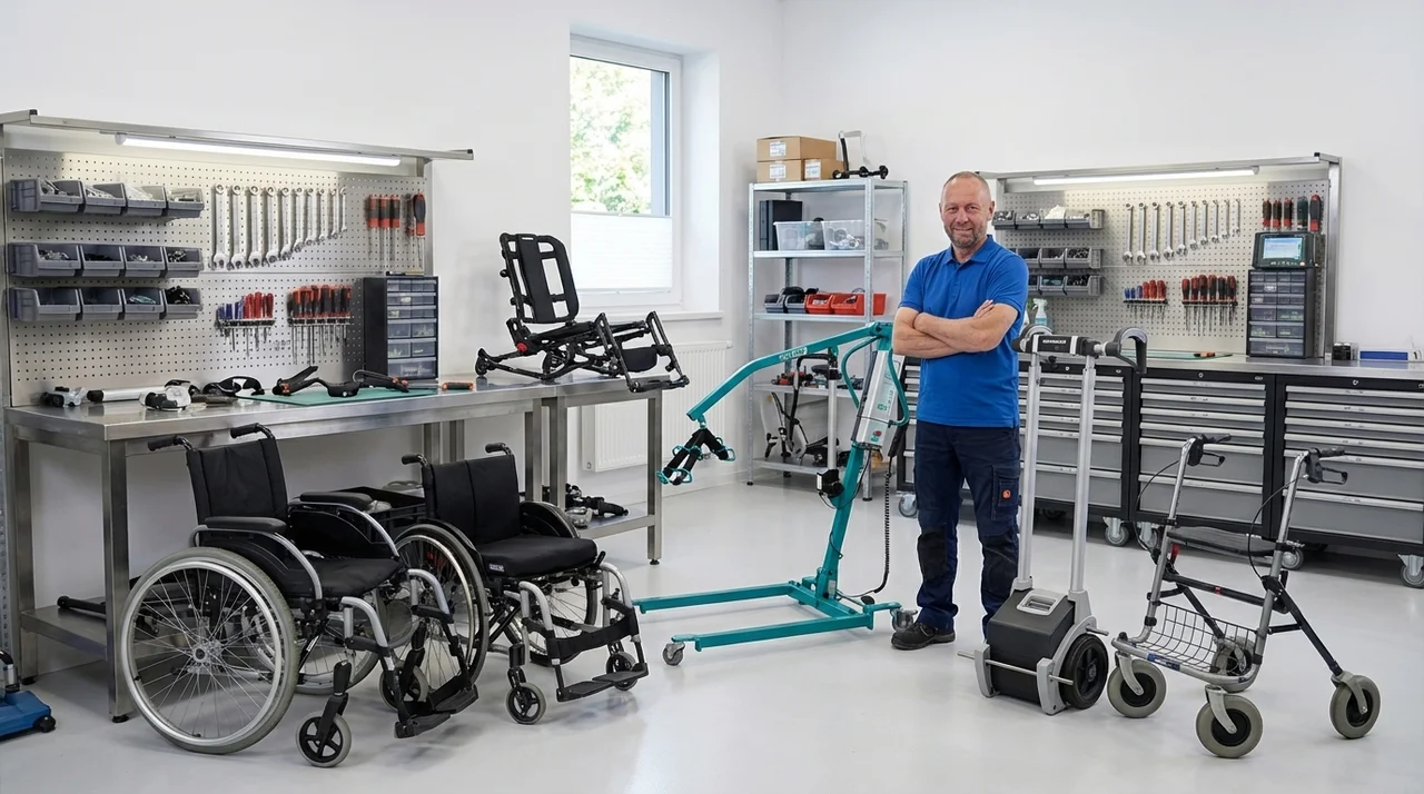 RehaPulse Werkstatt mit aufbereiteten Reha-Hilfsmitteln